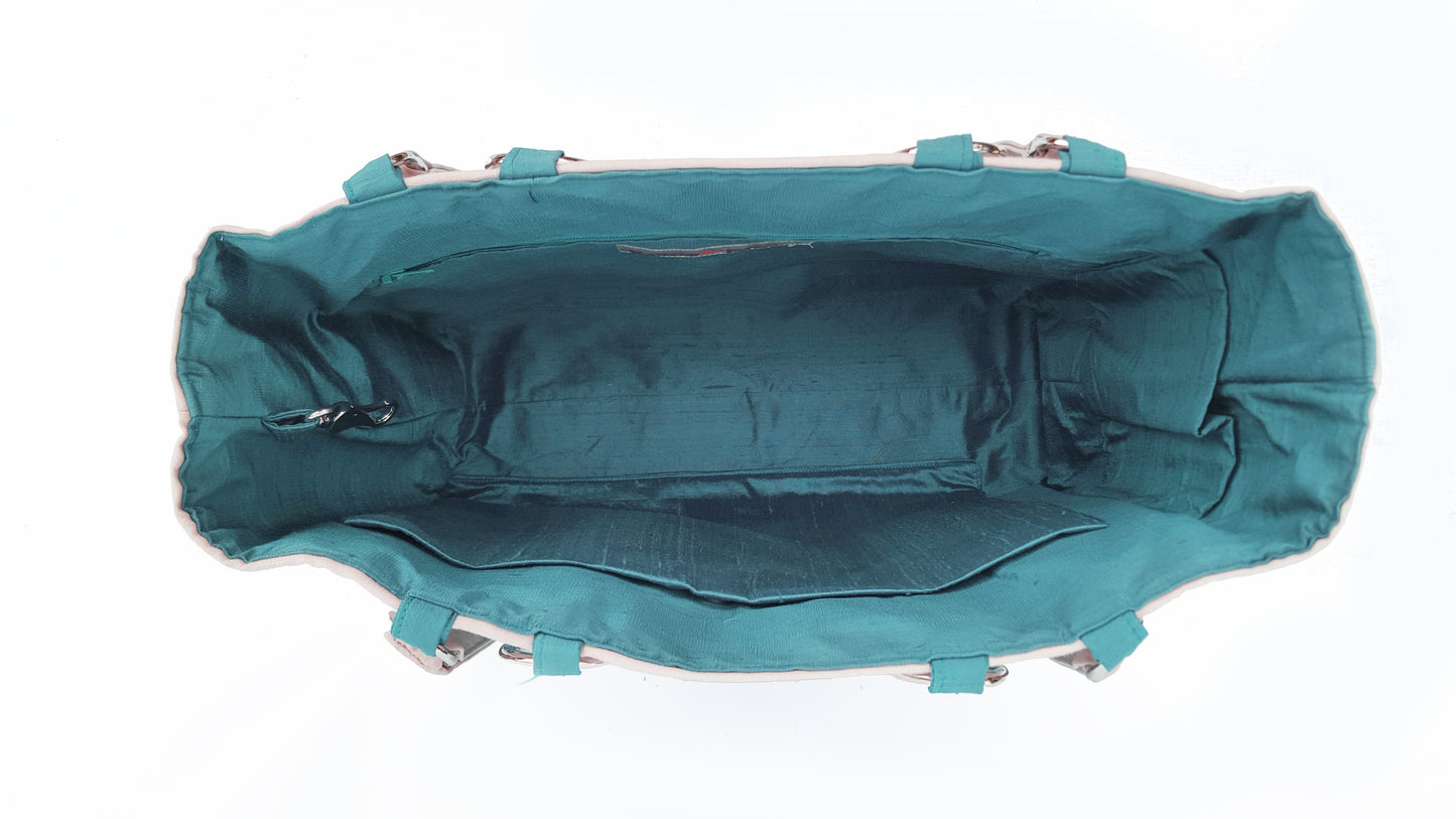 Suzani Teal Large Tote