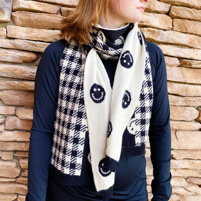 Checked on Happiness Cozy Scarf