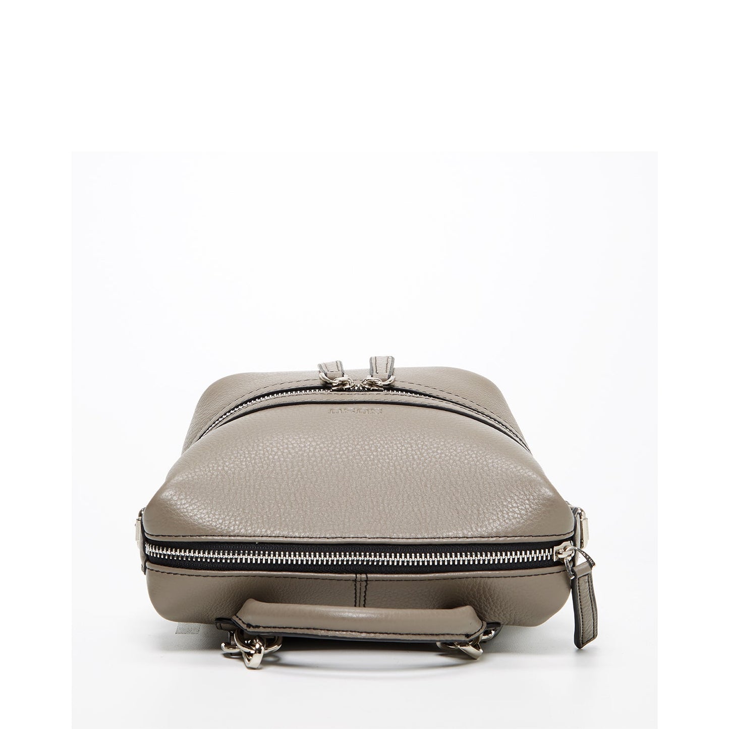 SUSU the Ashley Gray Leather Backpack Purse