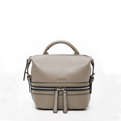 SUSU the Ashley Gray Leather Backpack Purse