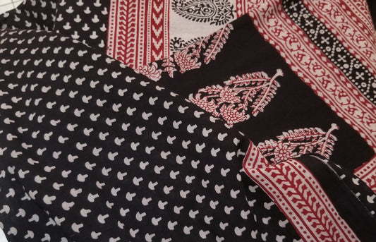 Paisely Design Hand Block Printed on Cotton