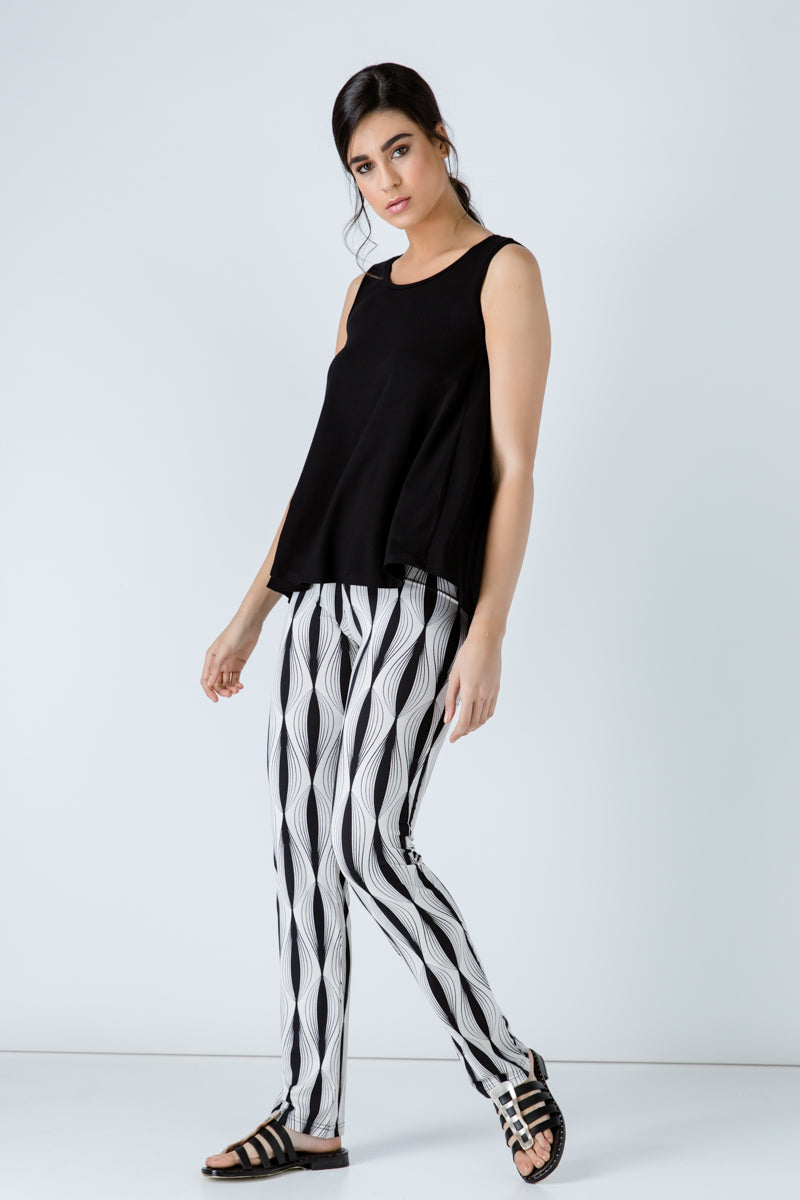 Black and White Stretch Pants