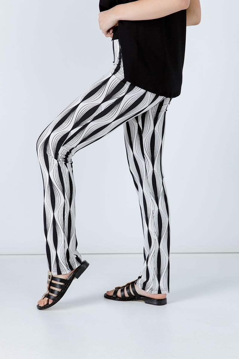 Black and White Stretch Pants
