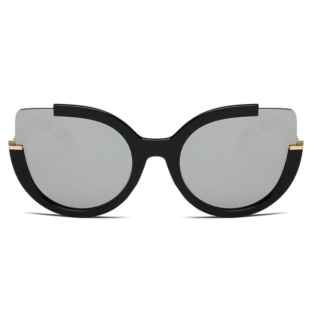 LENOX | Women Cut Out Round Cat Eye Fashion Style Vogue Sunglasses