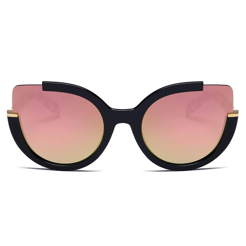 LENOX | Women Cut Out Round Cat Eye Fashion Style Vogue Sunglasses