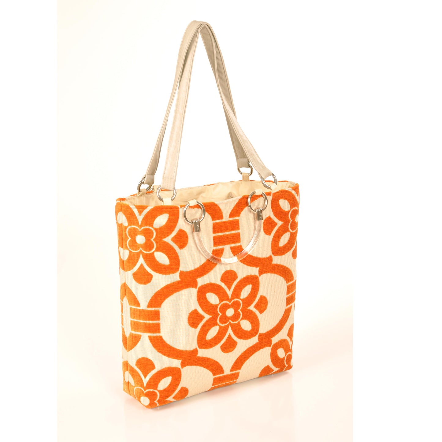 Stencil Orange Large Tote