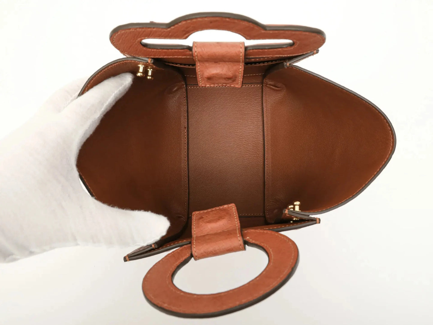 Ostrich Genuine Leather Women's Handbag Fashionable Trendy Simple Versatile Lady's Tote Single-Shoulder Crossbody Bag