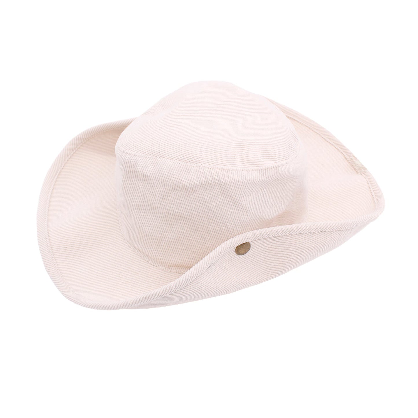 Corduroy Wide Brim Outdoor Hat With Snap-Up Sides