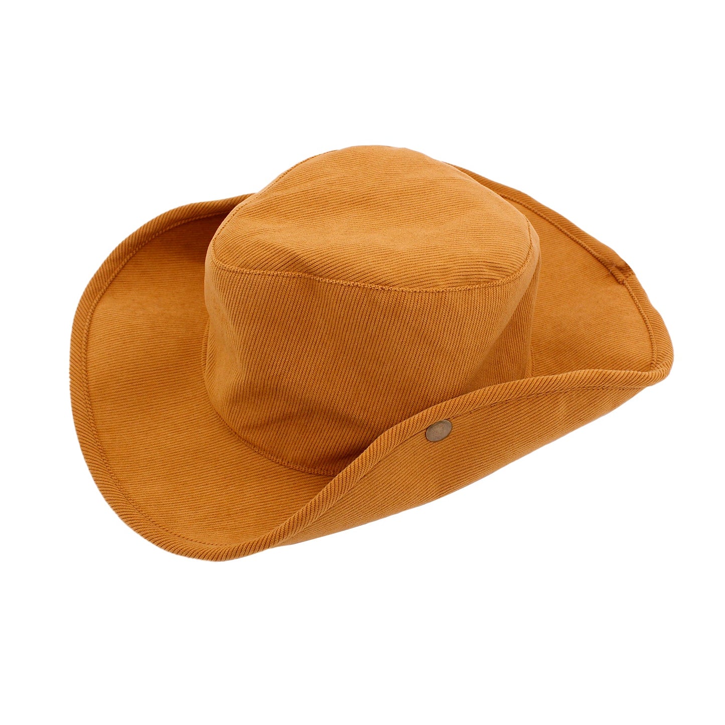 Corduroy Wide Brim Outdoor Hat With Snap-Up Sides