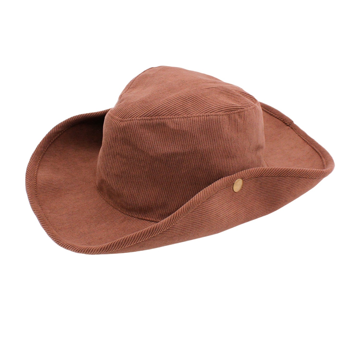 Corduroy Wide Brim Outdoor Hat With Snap-Up Sides