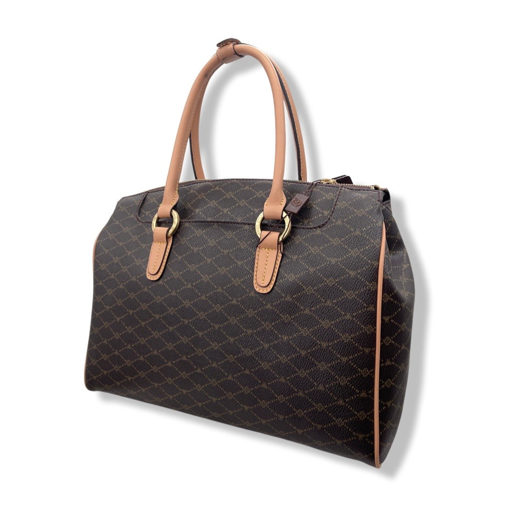 Misty U.S.A. Genuine Cowhide Leather Trim Handbag