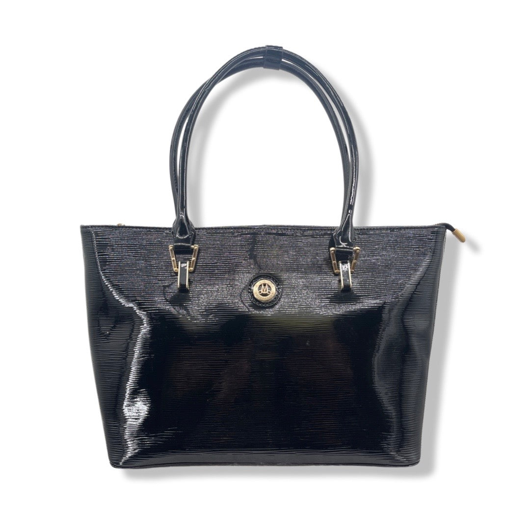 Misty Metallic Shine Leather Tote - Made in Italy