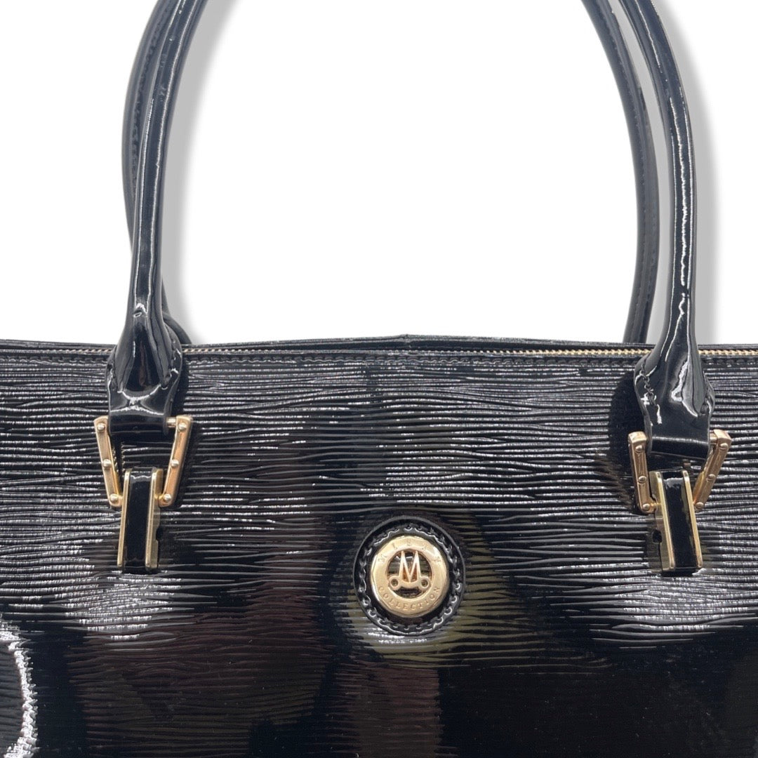 Misty Metallic Shine Leather Tote - Made in Italy