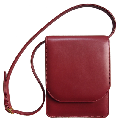 Buffed Leather Mini Vertical Shoulder Bag