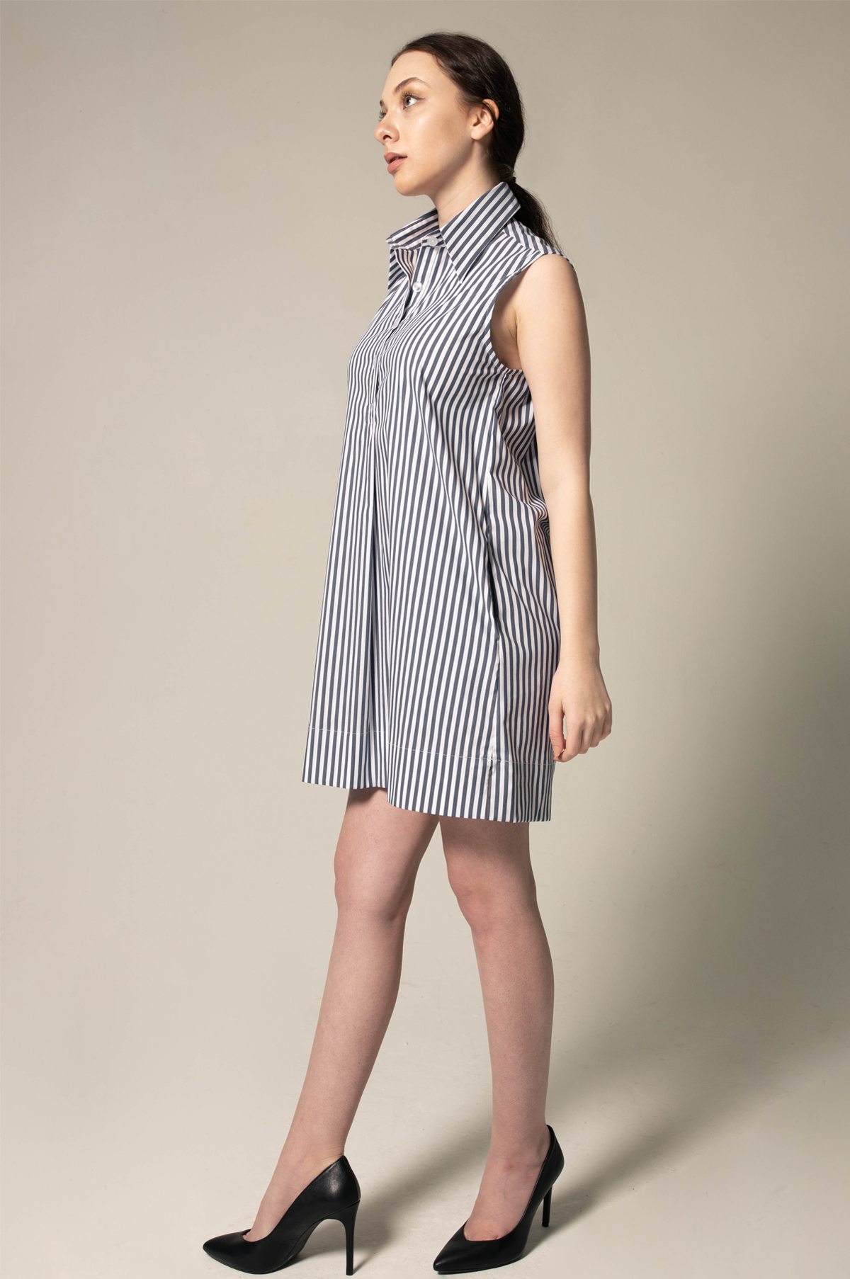Italian Stripe Sleeveless Dress