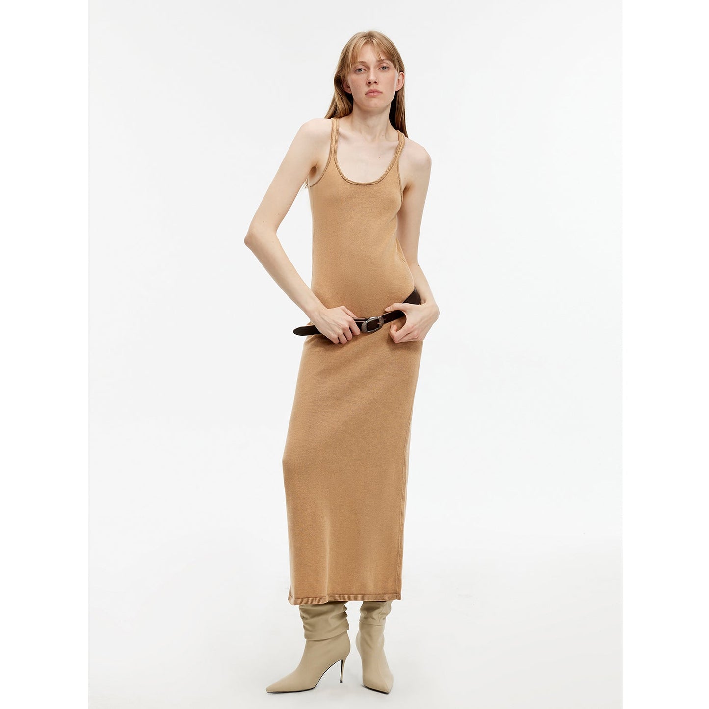 "Cool Girl Recipe" Luxury Brand Exclusive Ferment-Washed Distressed Vest Dress