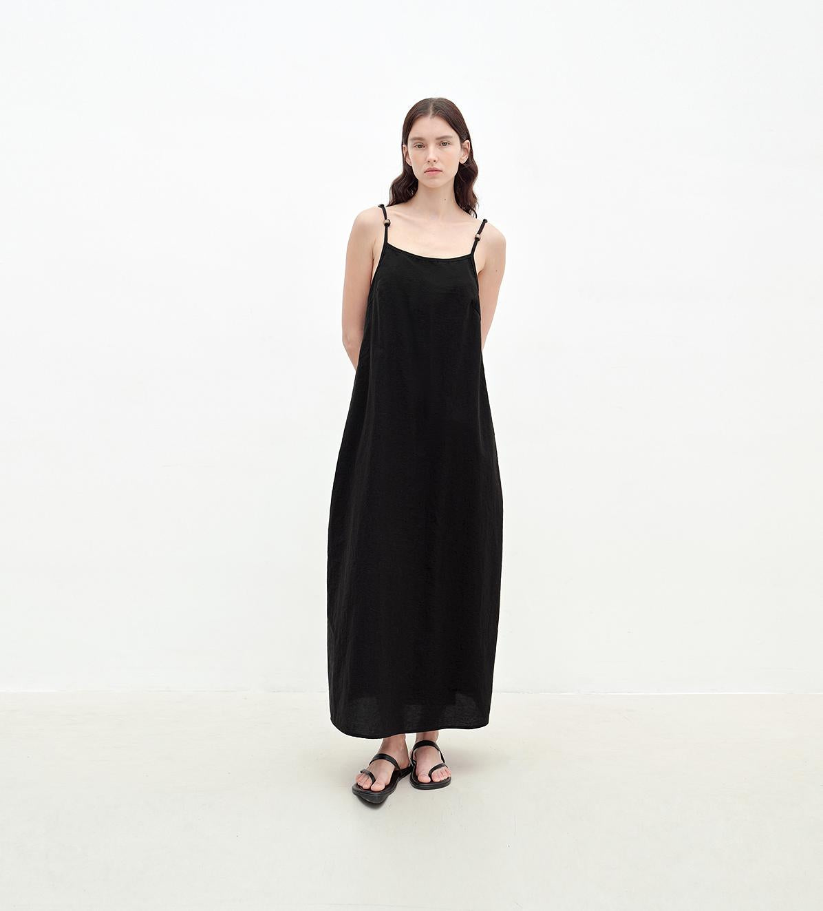 "Island Walk" Cotton Beaded Sling Dress