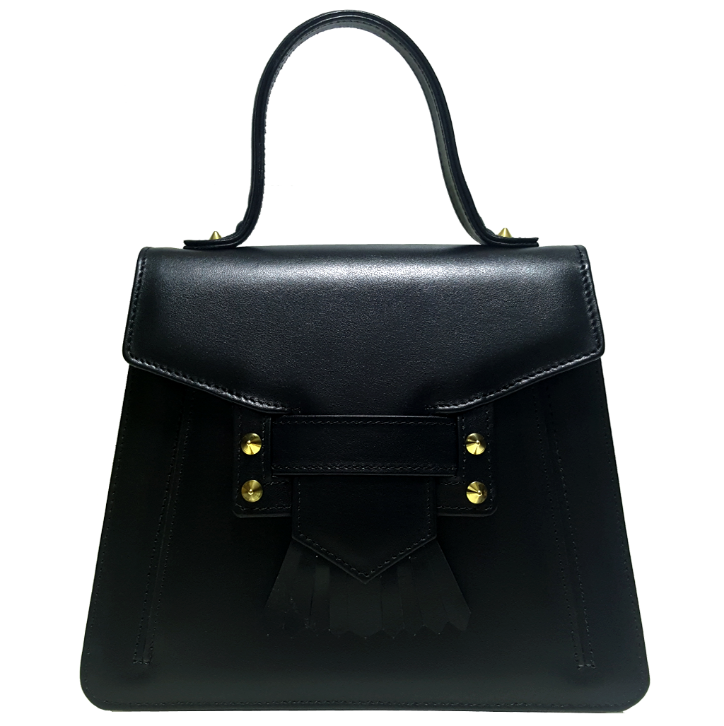 Short Handle Fringed Flap Handbag