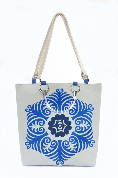 Suzani Blue Large Tote