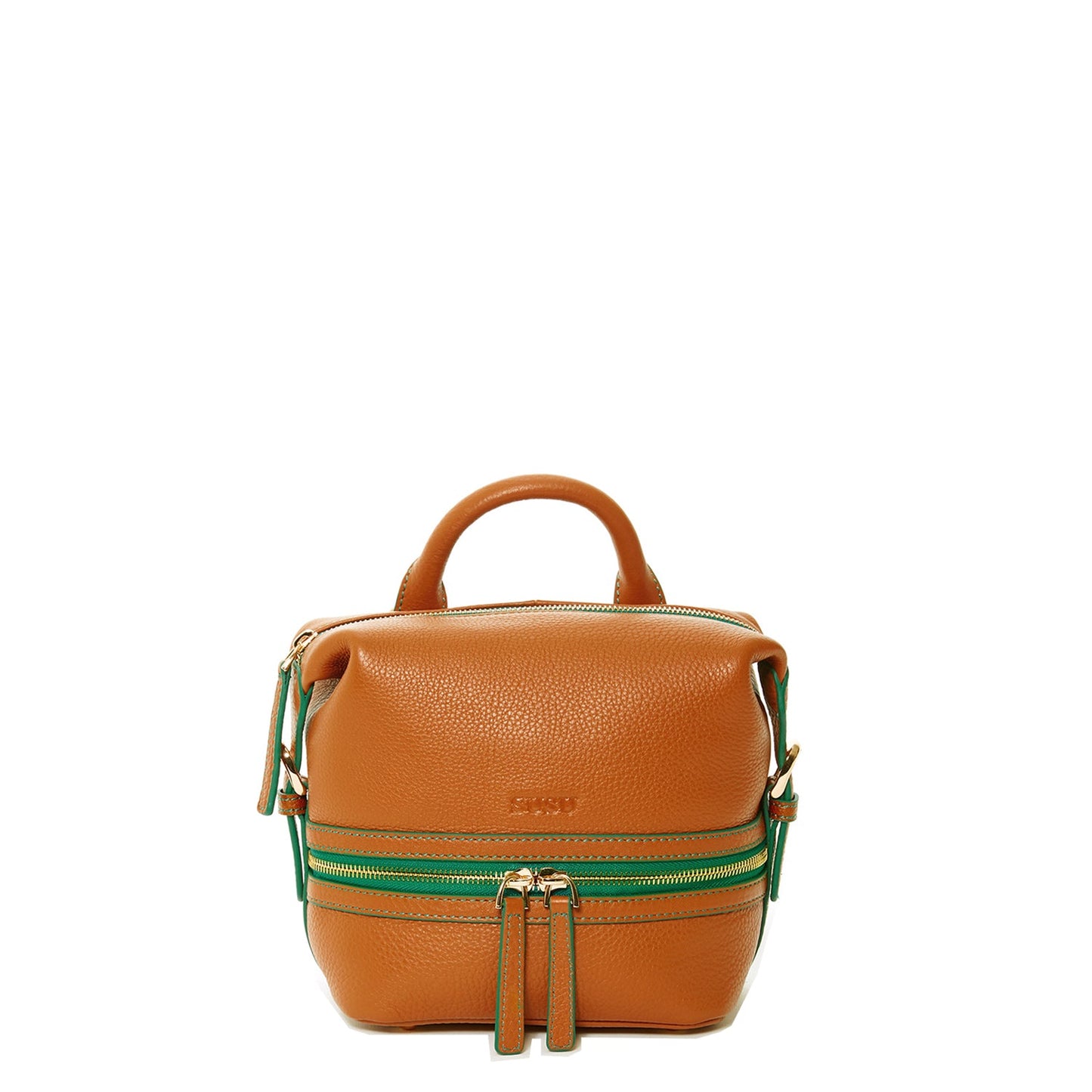 SUSU the Ashley Brown Leather Backpack Purse