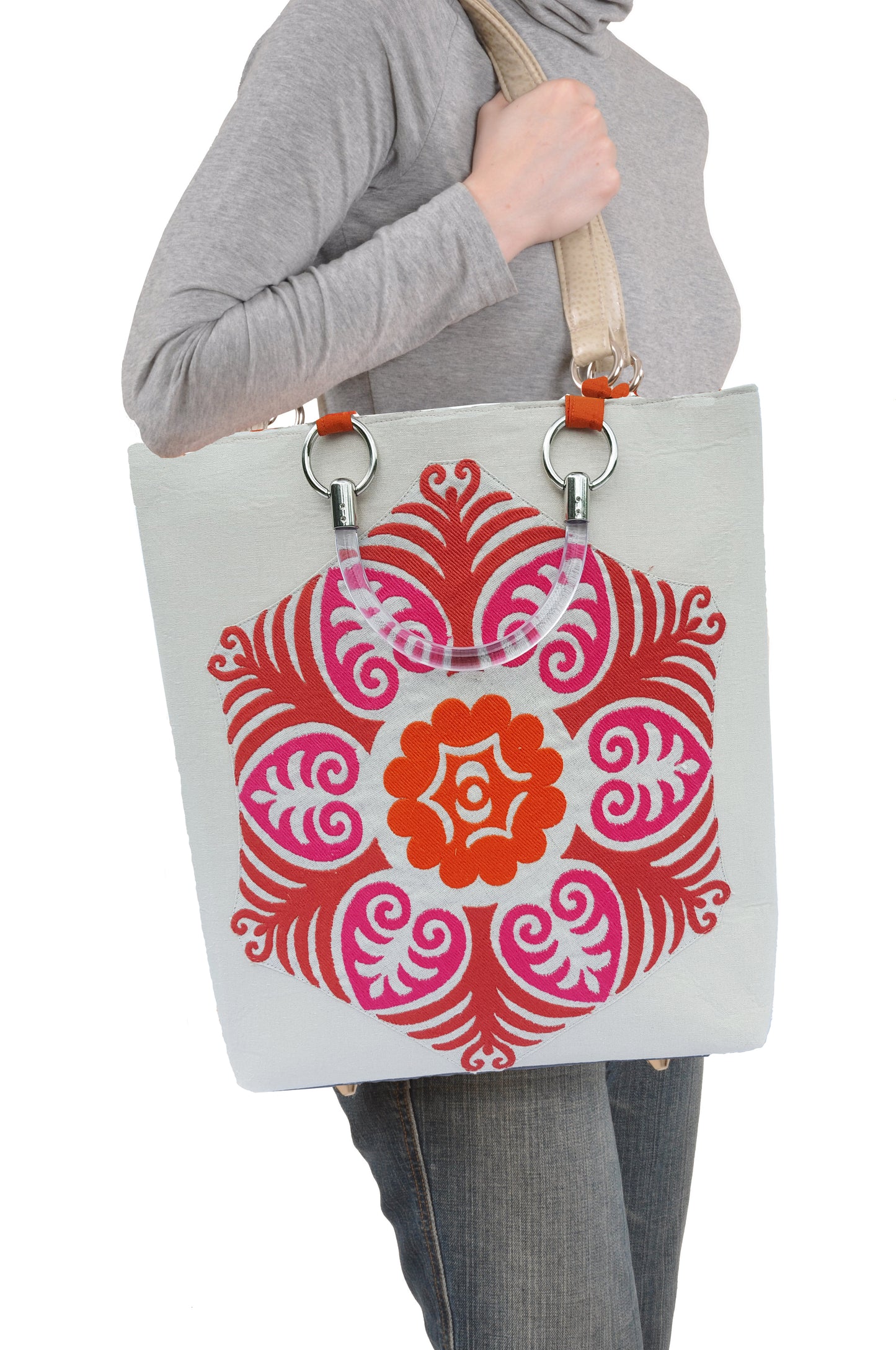 Suzani Magenta Large Tote