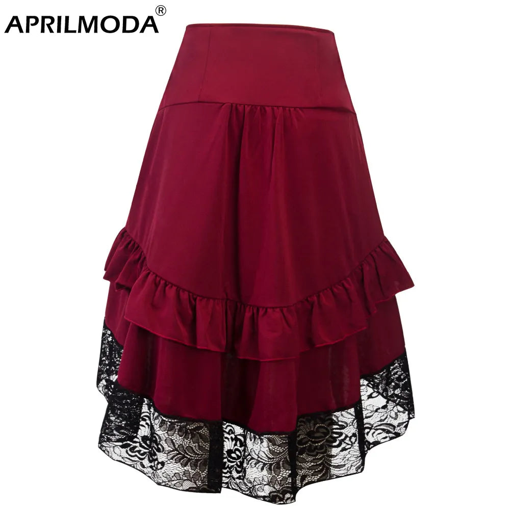 Costumes Steampunk Lace Gothic Skirt