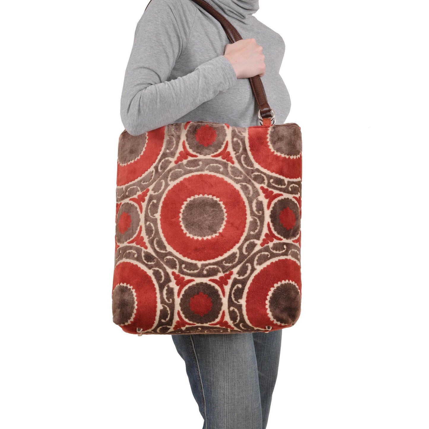 Medallion Seagrass Large Tote
