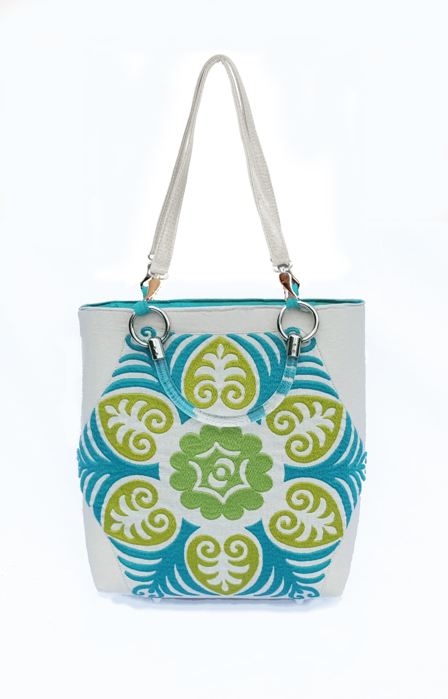 Suzani Teal Small Tote