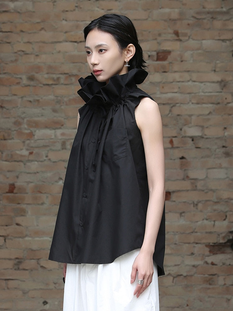 Chee Ruffle Collar Blouse