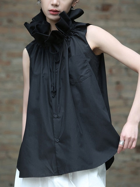 Chee Ruffle Collar Blouse