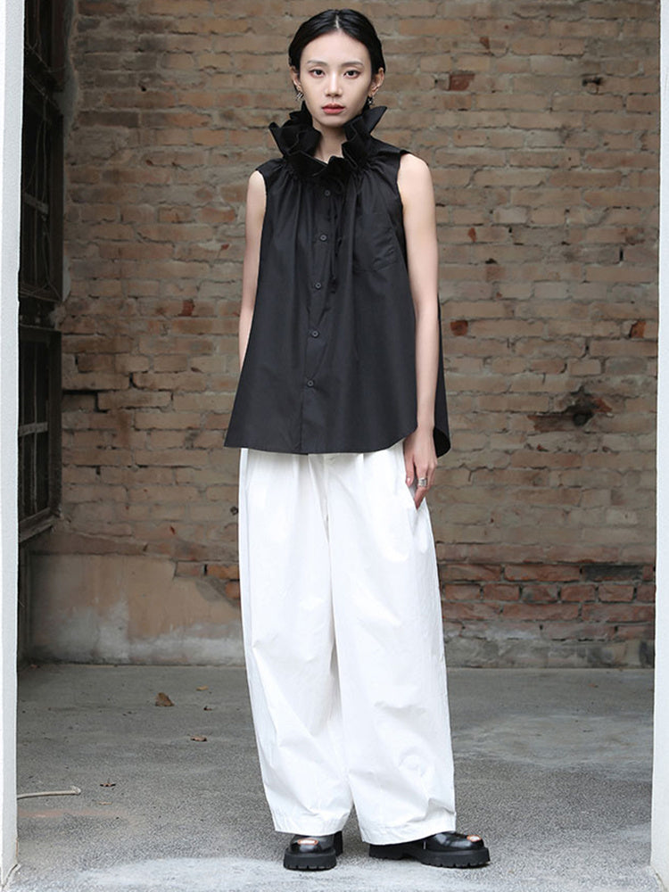 Chee Ruffle Collar Blouse