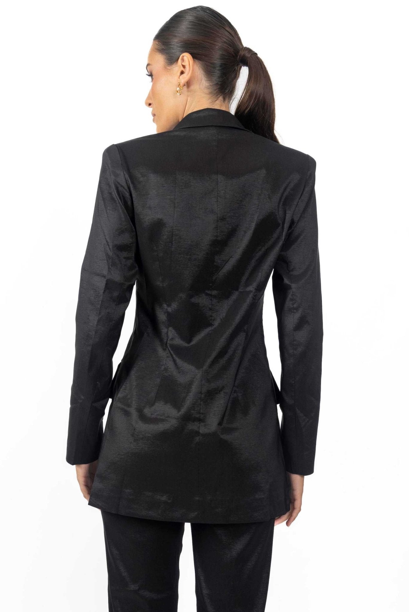 Meghan Cutout Black Blazer