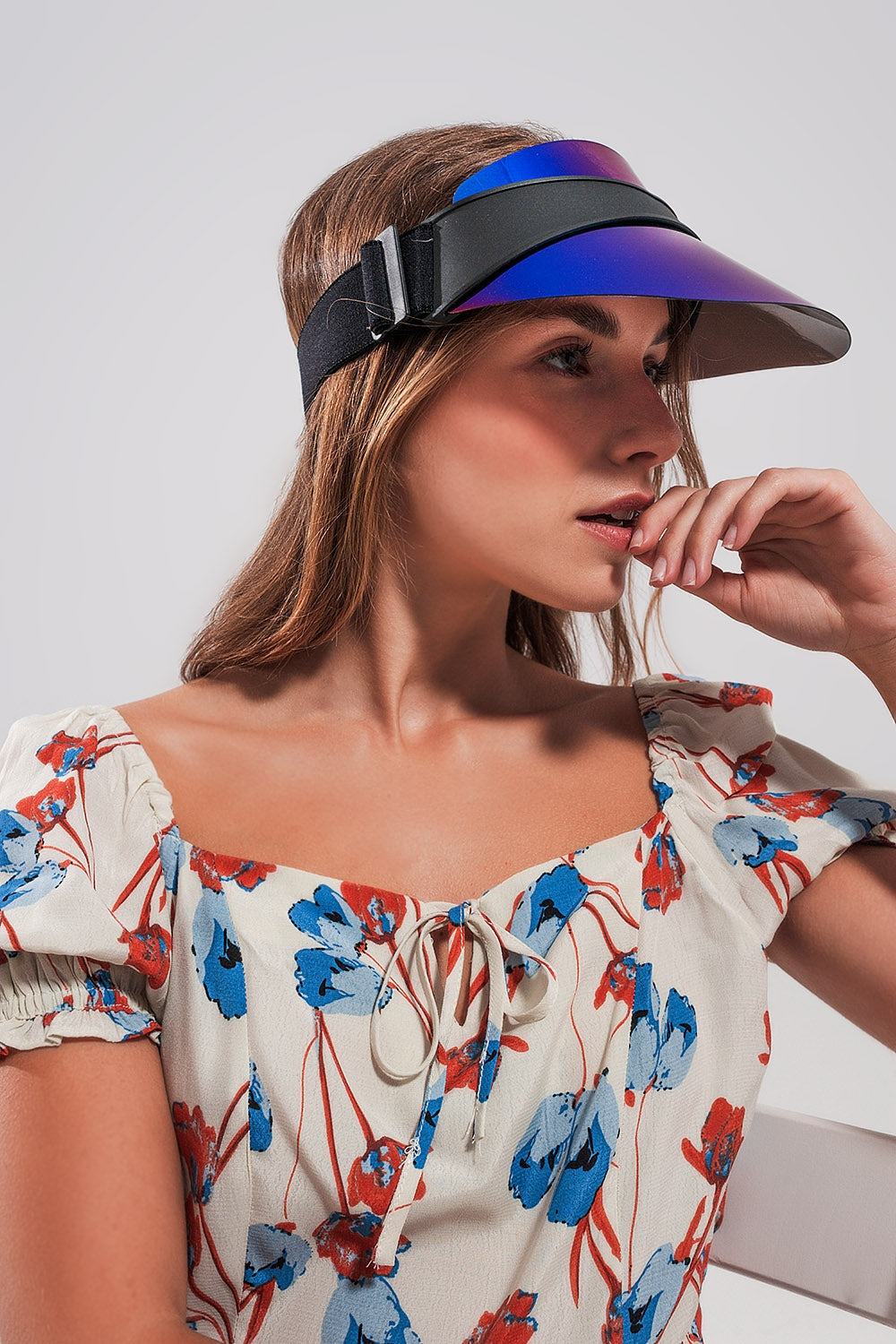 Visor Cap in Blue