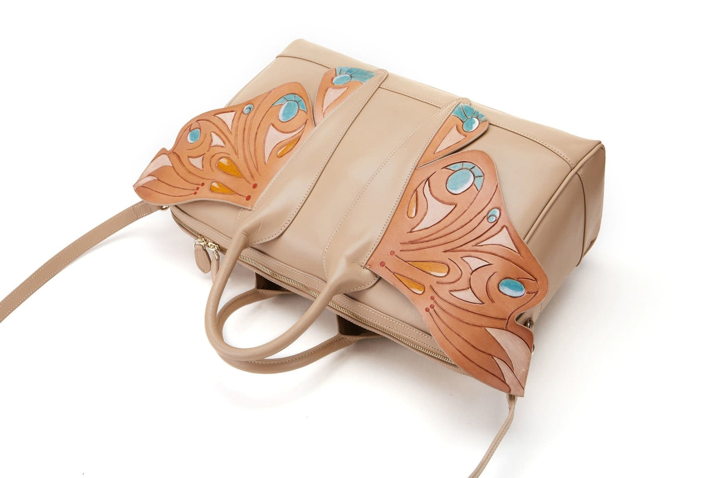 Wings Brown Short Handle Bag