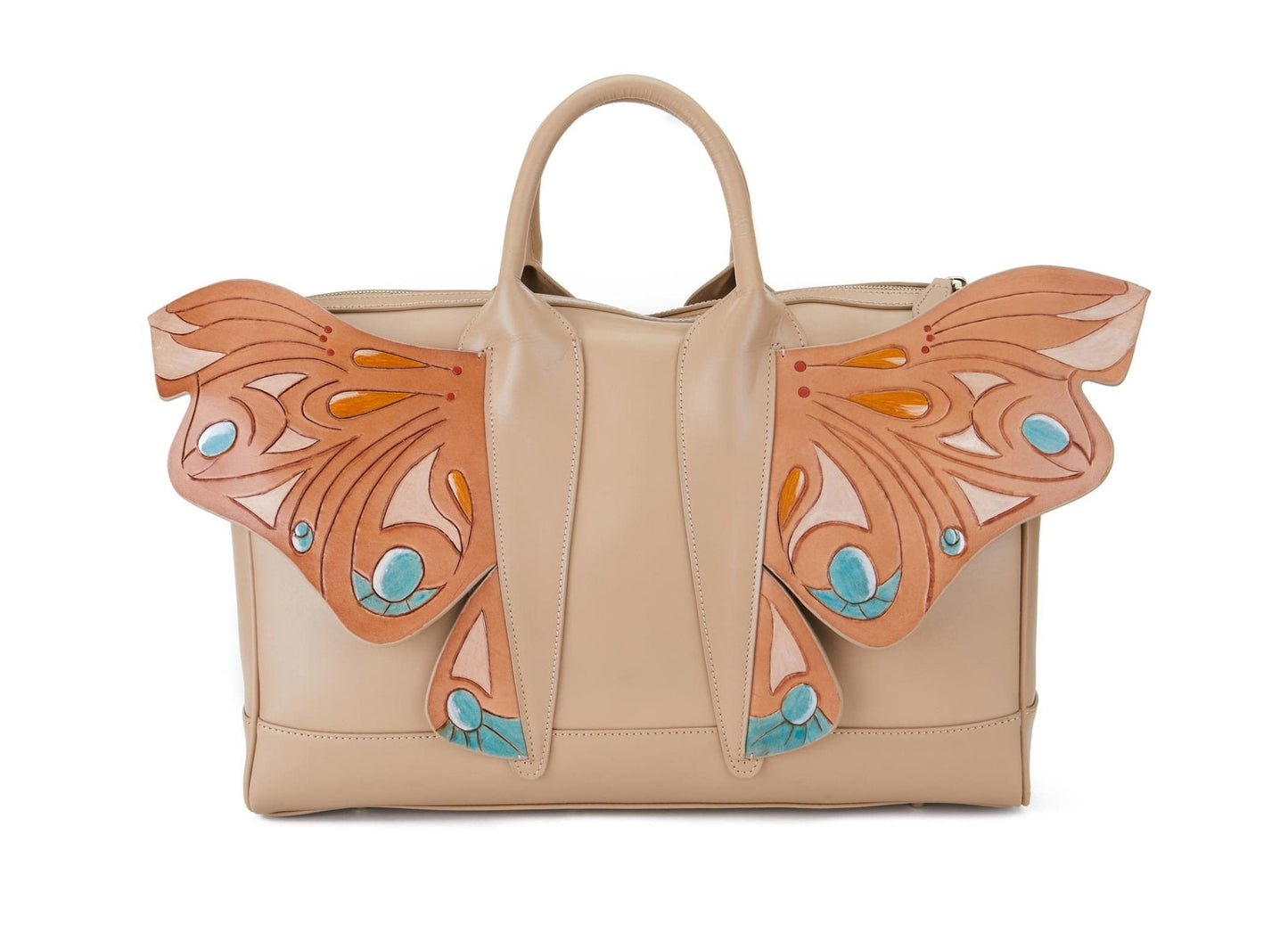 Wings Brown Short Handle Bag