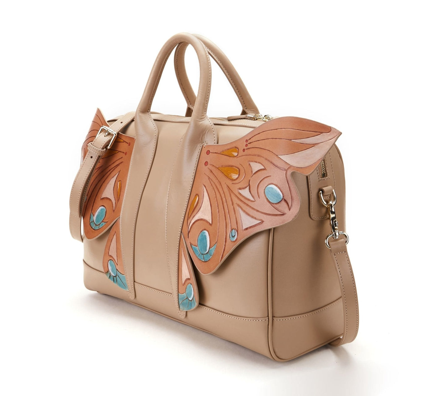 Wings Brown Short Handle Bag