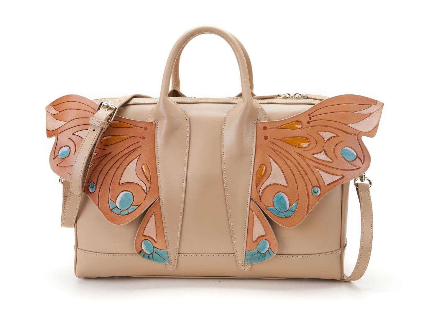 Wings Brown Short Handle Bag
