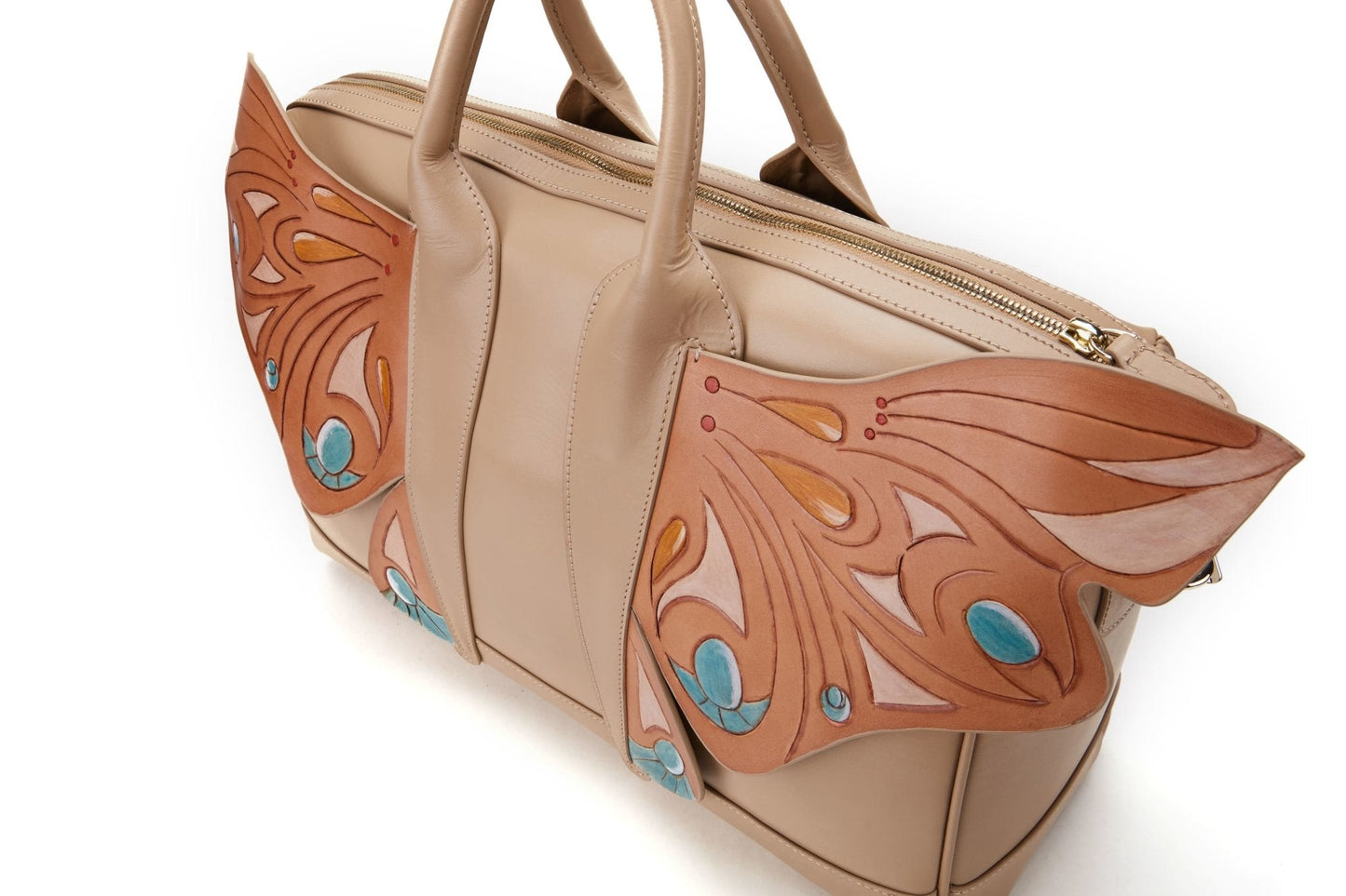 Wings Brown Short Handle Bag